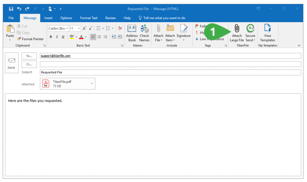 send large files in outlook