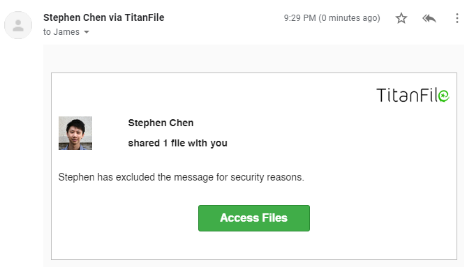 TitanFile Email Notification