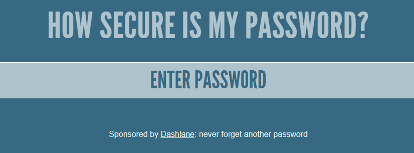 howsecureismypassword