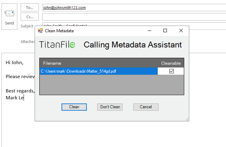 Metadata Scrubbing Assistant