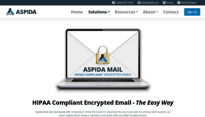 HIPAA Compliant Email - Aspida